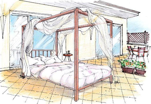 letto con zanzariera